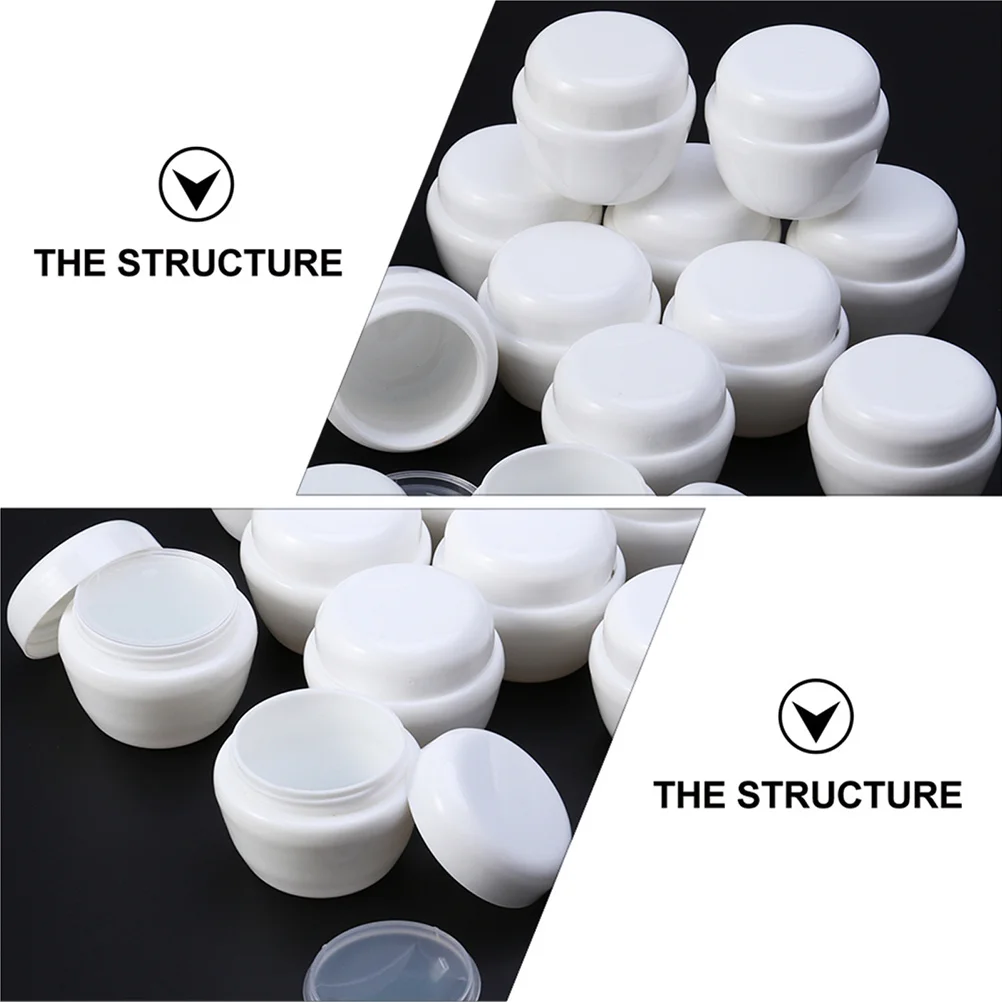 Frascos de PP, contenedores compactos y ligeros para cremas caseras, lociones, mantequillas, contenedor de cremas de almacenamiento de viaje, 10 Uds.