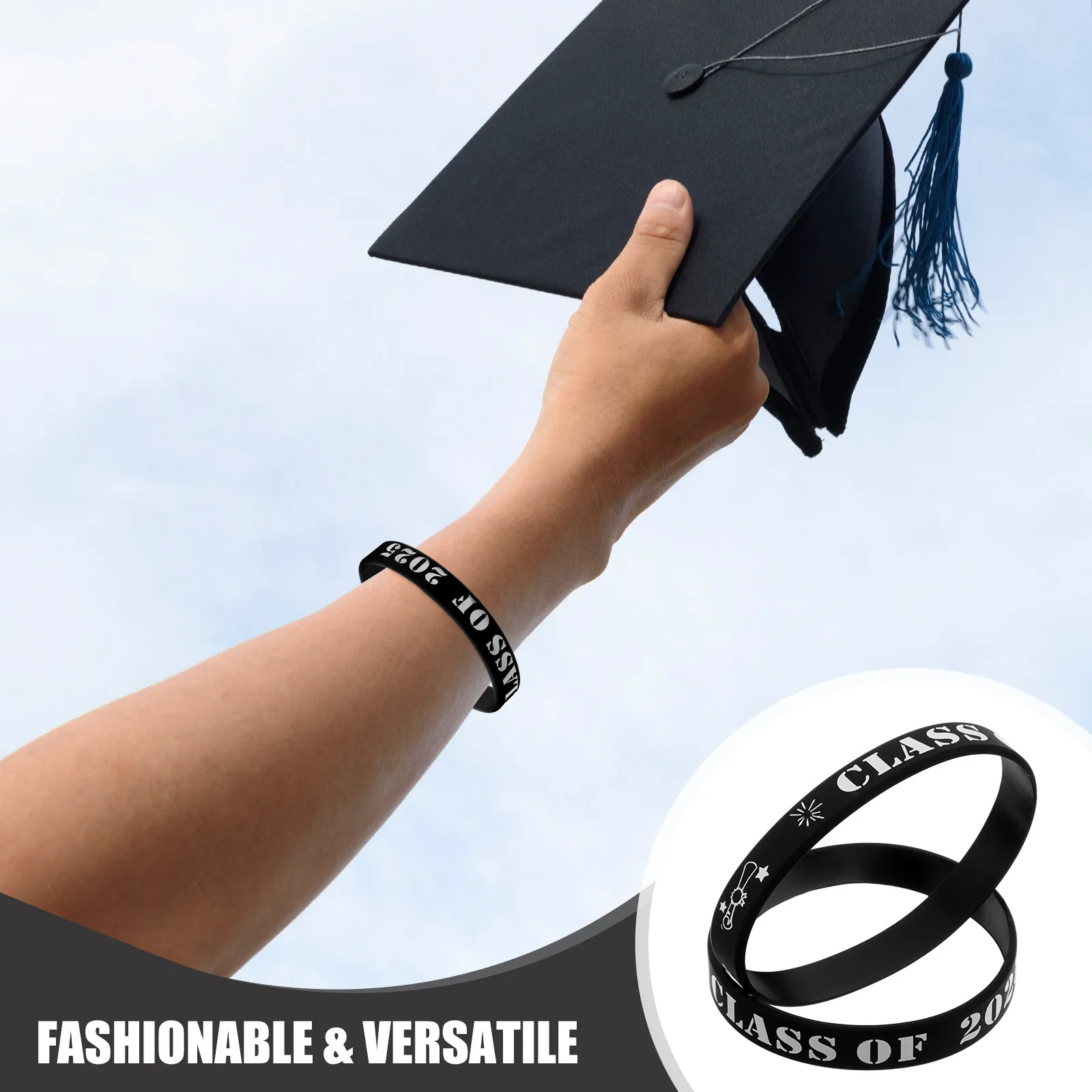 Graduation Wristbands 20 Pack Class of 2025 Silicone Bracelets Party Favors Keepsakes for High School College