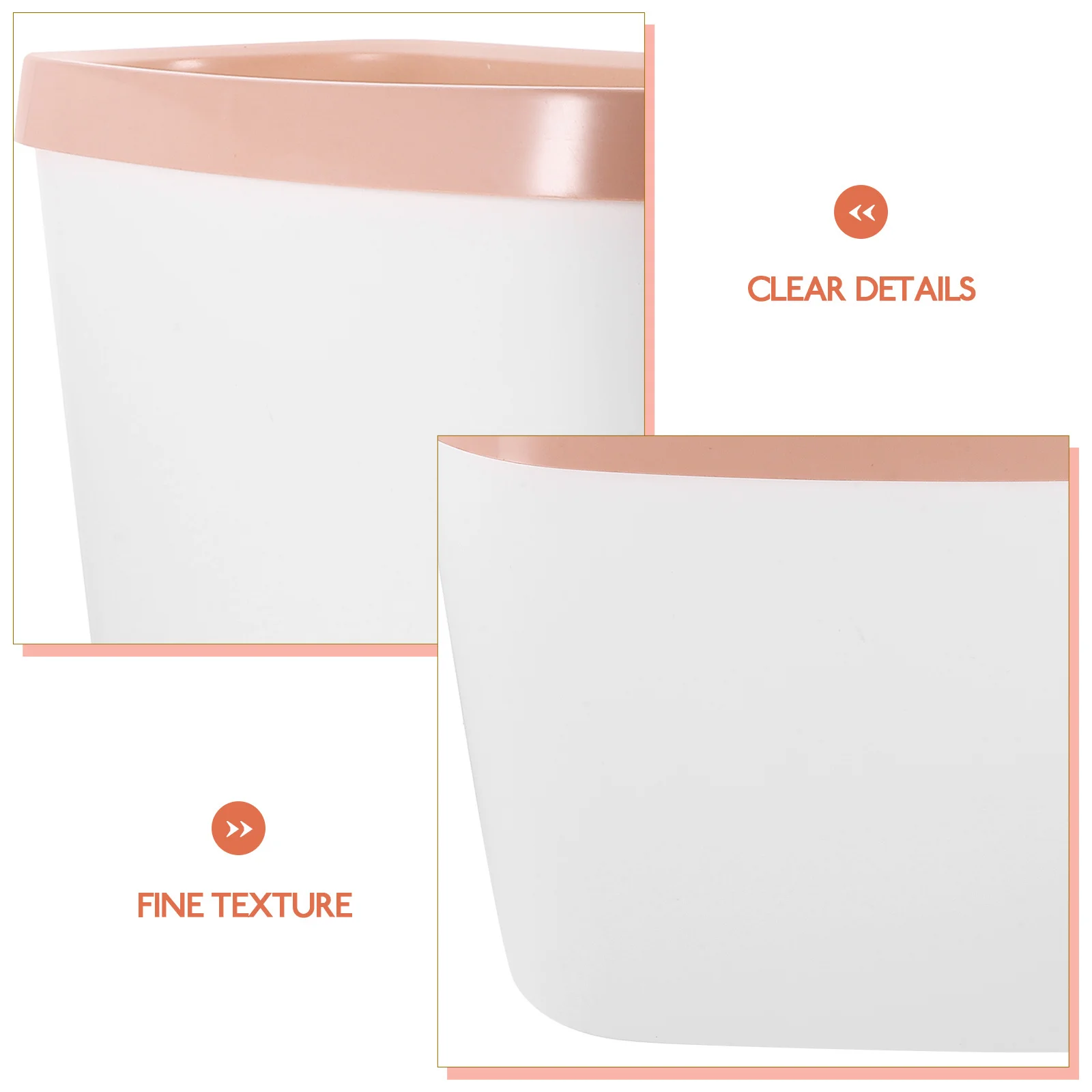 

1Pcs Creative Gap Trash Bin Large Capacity PP Material Simple Design Smooth Surface for Kitchen Bathroom Living Room Bedroom