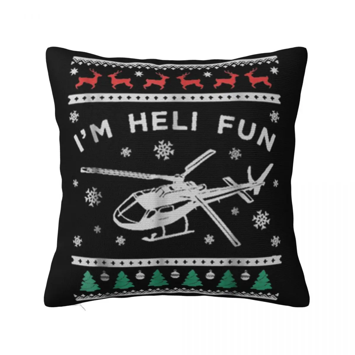 Pretty Helicopter Ugly Christmas Heli Pilot Dj Latest New Brand Youth Middle Aged Cheap Sale Pillow Case