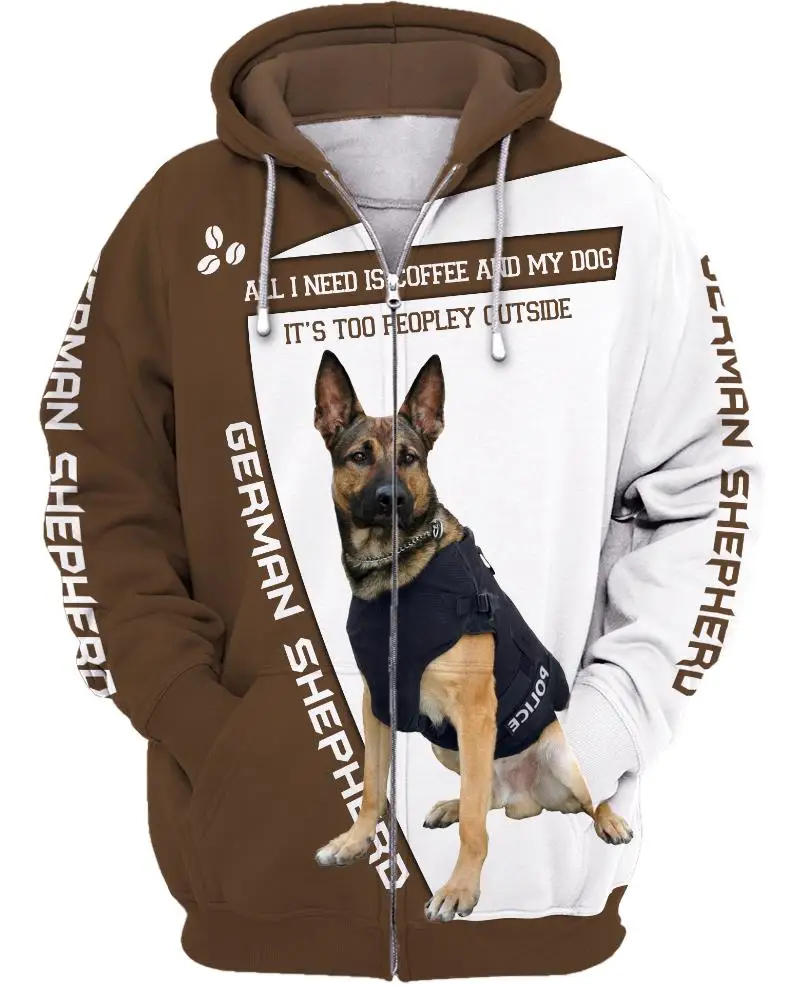 Best Friend For Life German Shepherd 3D Printed Hoodies Men For Women Pullovers Zipper Hoodie Casual Street Tracksuit