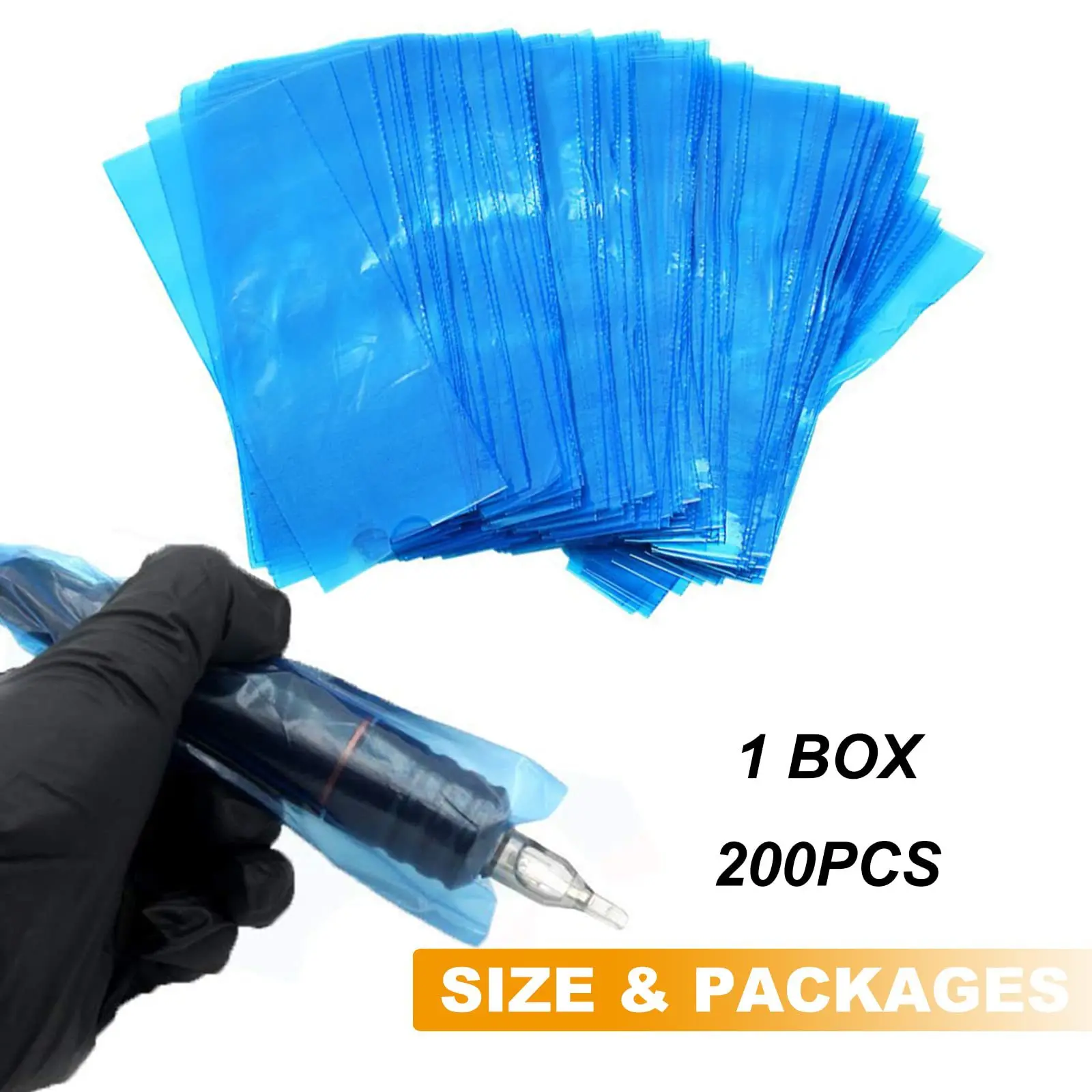 Disposable Tattoo Pen Bags Cover 50 200 Pcs Cartridge PMU Tattoo Pen Clip Cord Sleeves Tattoo Hook Cable Covers Supplies