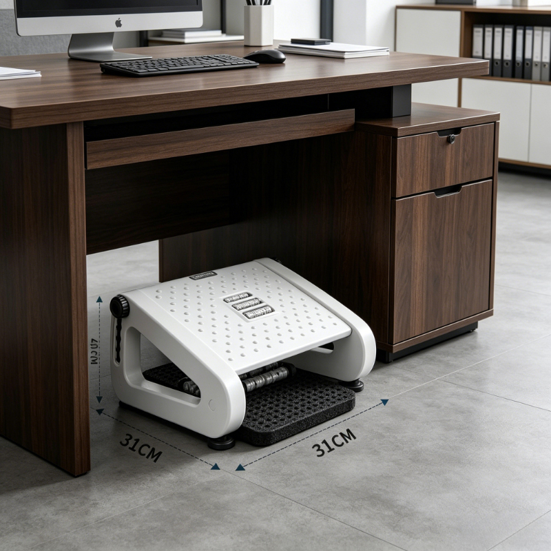  Portable Ergonomic Foot Stool, Multi-height Adjustable Under Desk Foot Rest, Practical Foot Support for Daily Relaxation 