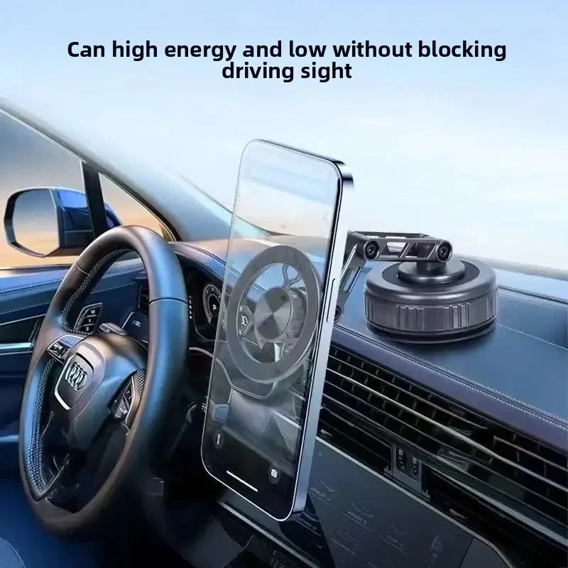 Auto-Handyhalterung, 3-Achsen-faltbar 360° °   Rotierender Mechanischer Arm, Universelle Armaturenbrett-Windschutzscheibenhalterung, Vakuum-Magnetische Navigation