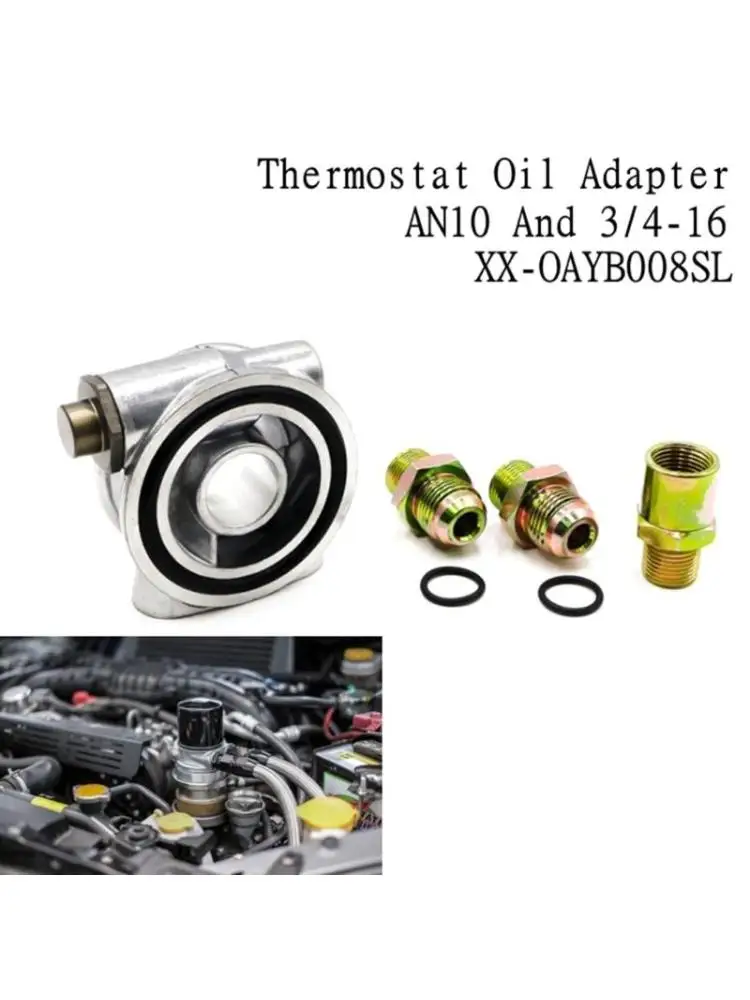 Metal Oil Coolers Fitting With 3/4 16 Center Bolt For Auto Car Enthusiasts