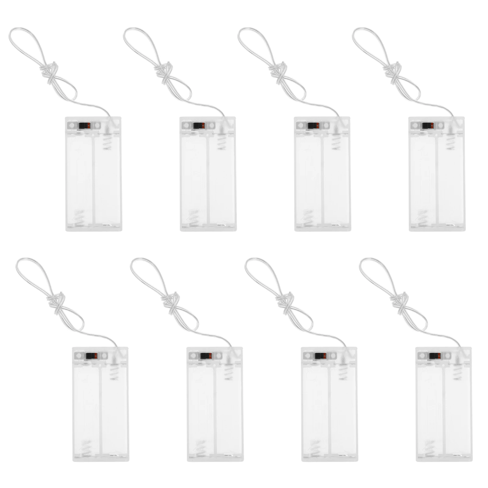 

10pcs Plastic Holders For String Lights Transparent Aa Shell Durable Wear Resistant Case Secure Closure Replacement