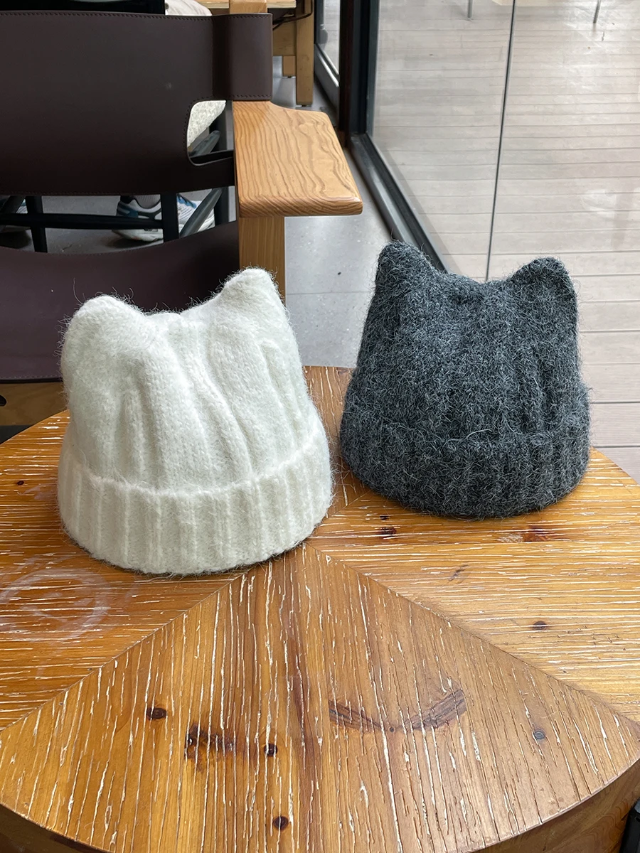 Autumn Winter Cute Knitted  Melon Skin Hat Men's Beanie Landlord Hat Knitted Hat Cold