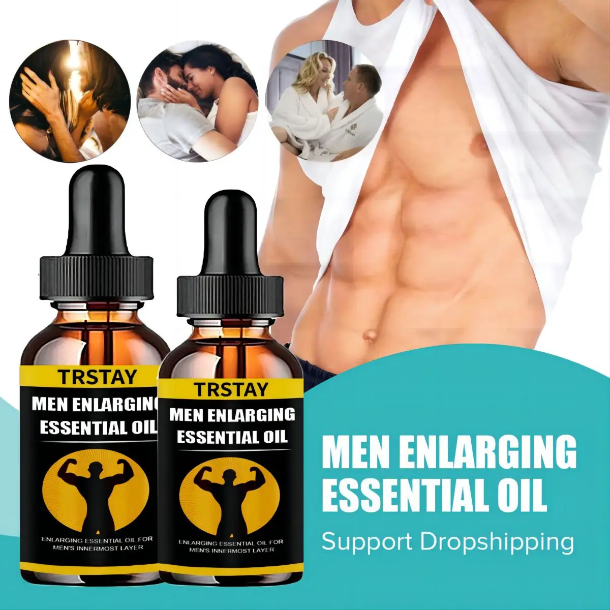 Men Enlarging Essential Oil  Endurance Long-lasting Delay  Growth Strong Energize Enhance Massage Strengthen Strength