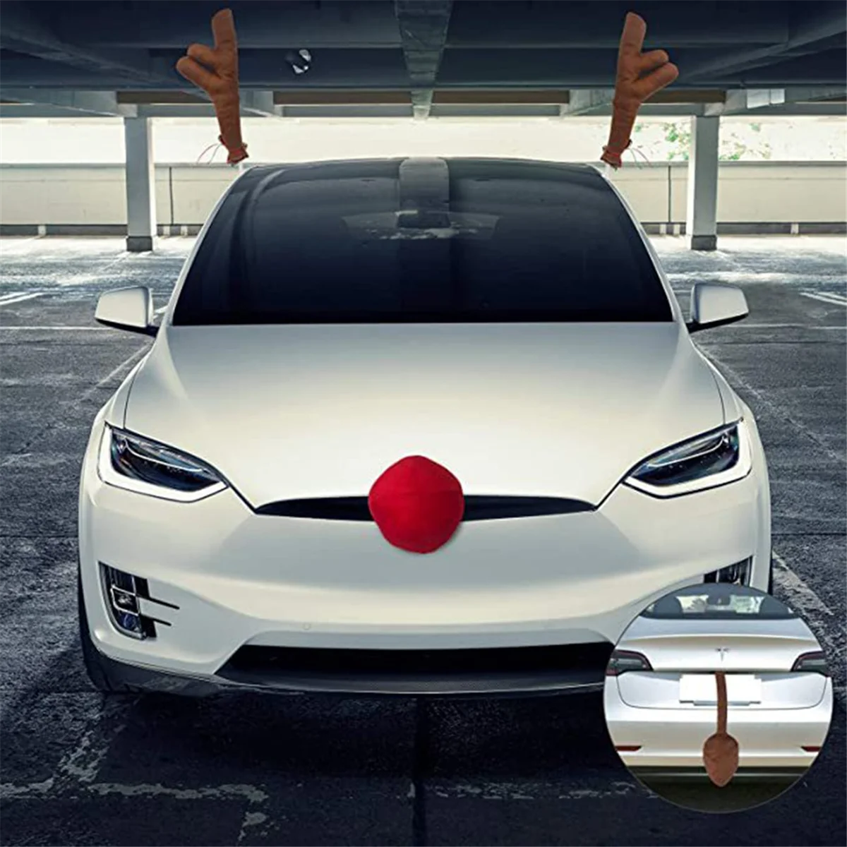 

Christmas Car Antler Decoration Christmas Car Kit Christmas Gift Car Holiday Accessories Christmas Decorations