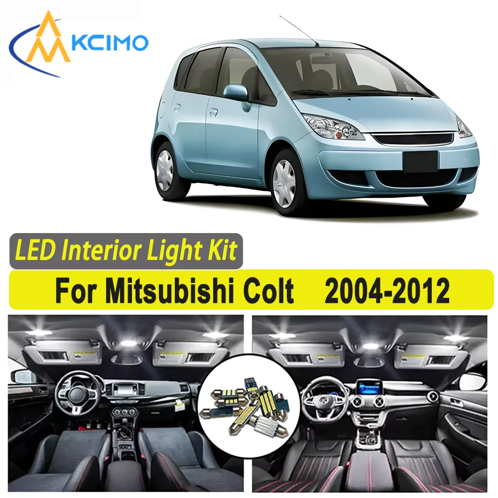 

Kcimo LED For Mitsubishi Colt 2004- 2008 2009 2010 2011 2012 Premium Bright LED Interior Dome Map Trunk Light Kit Car Led Lamps