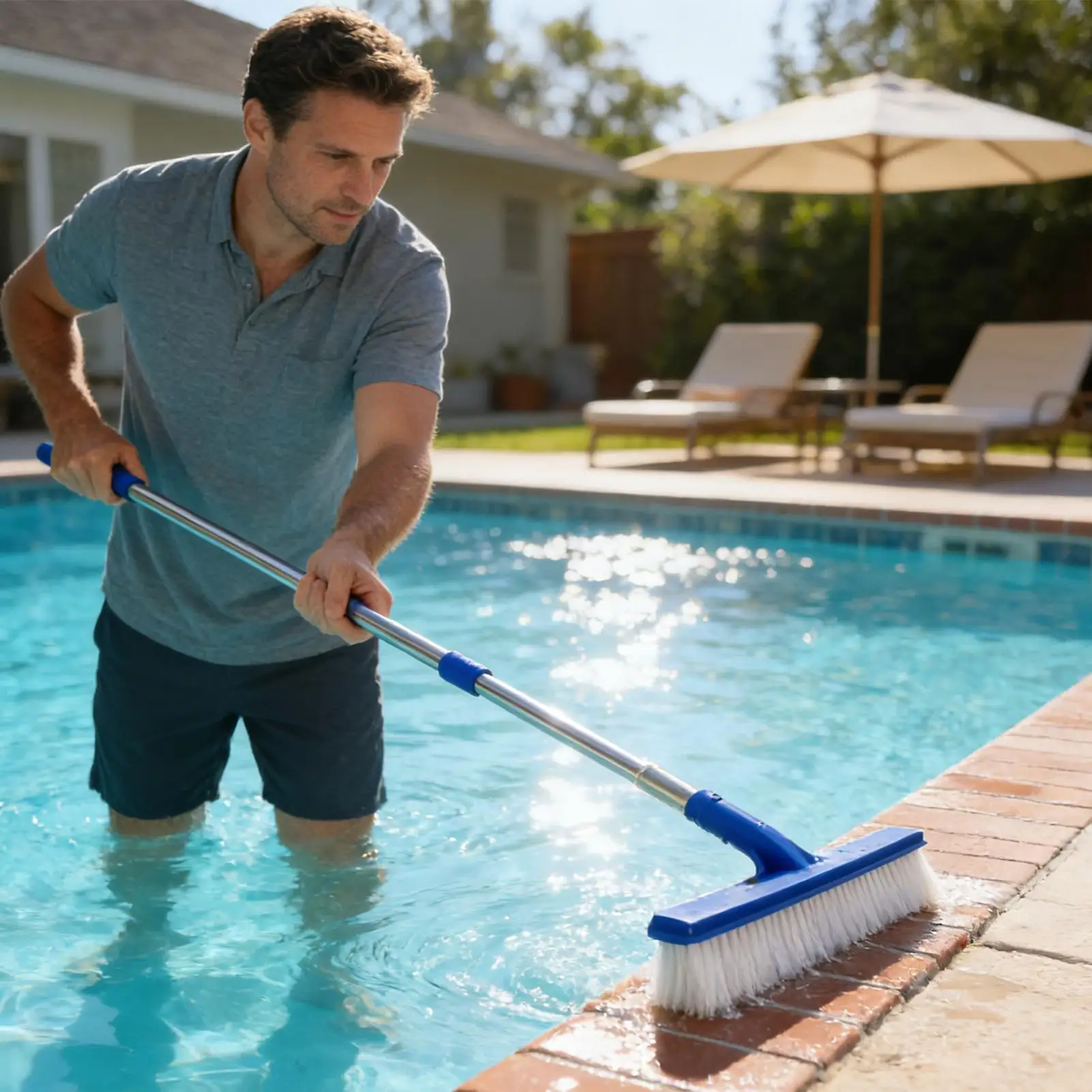 

Сачок для бассейна с ручкой-штангой для глубоких бассейнов, сачок-грабли для очистки бассейнов, для наземных и встраиваемых бассейнов, для двора, сада, патио, парка, джакузи