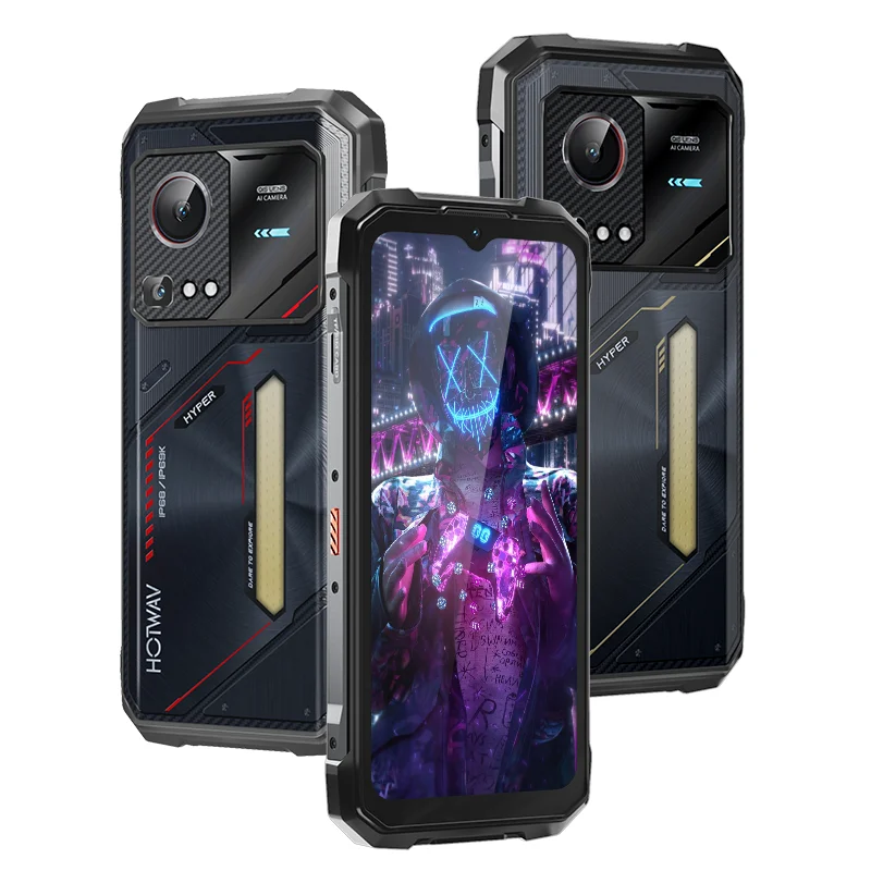 HOTWAV Hyper 7S Rugged Phone 5G Octa-core Android 15 Smartphone 6.6'' HD+ 120Hz 10800mAh 20W Mobile Phone 4GB 256GB Cellphone