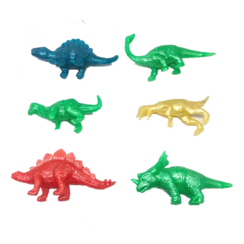 6 pz TPR gomma morbida piccolo dinosauro Stretch giocattoli divertimento elastico dinosauro Stretch giocattoli per bambini giocattoli stile casuale partito piccolo regalo