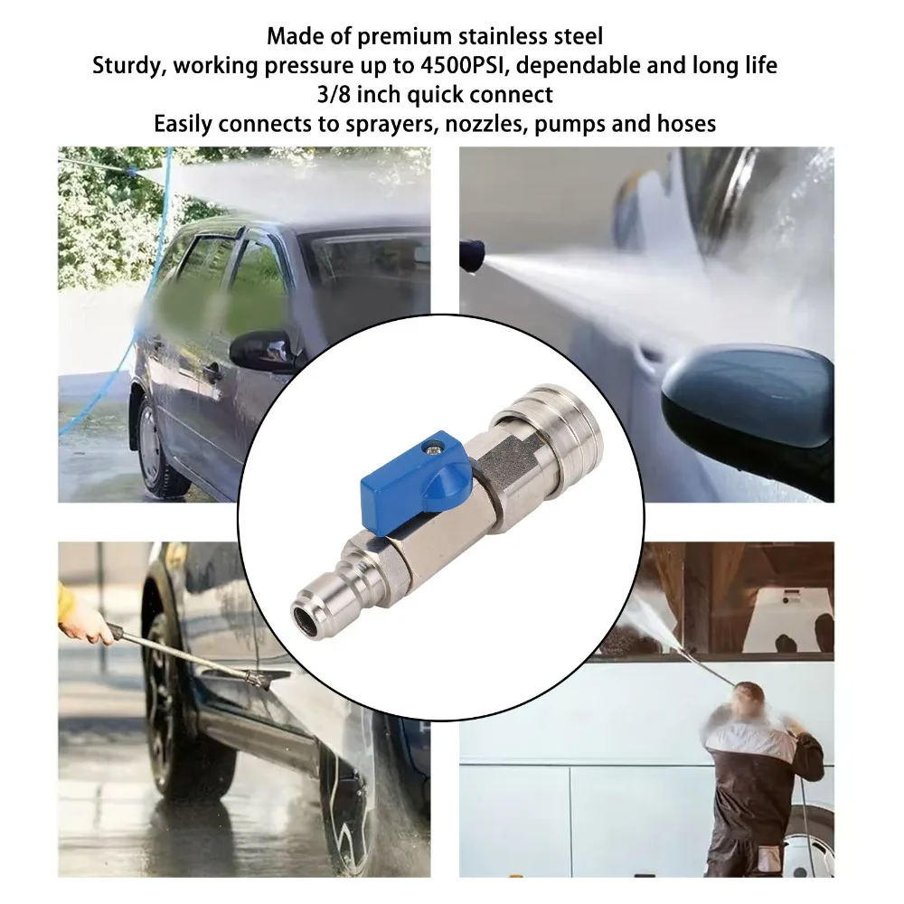 

Stainless Steel High Pressure Washer Ball Valve 4500PSI High Pressure Stainless Steel Ball Valve​ 3/8 Inch