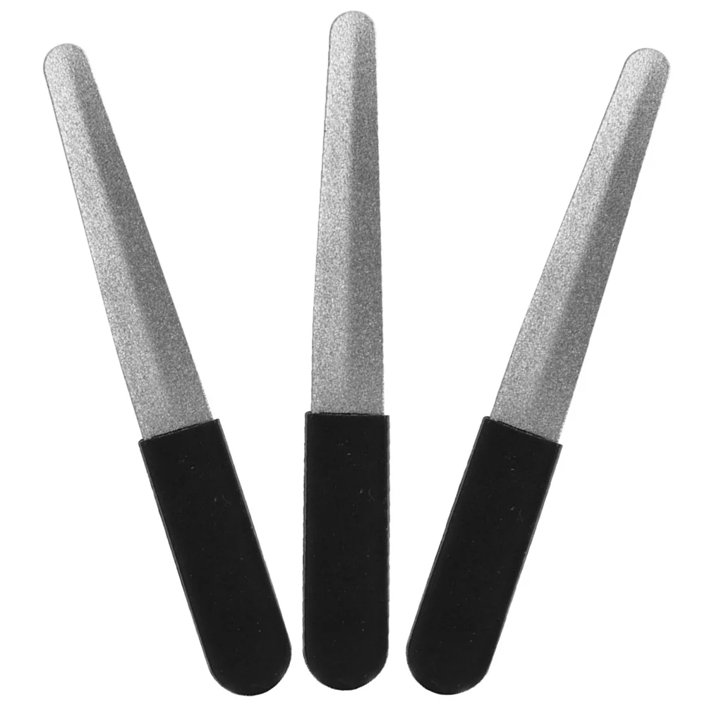 

3Pcs Nail Files Stainless Steel Metal Manicure Pedicure File Double Side Fingernail Toenail File Nail Trimming Tools Salon