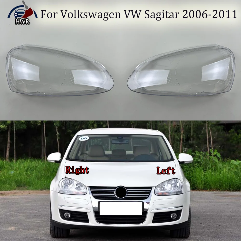 

For Volkswagen VW Sagitar 2006-2011 Headlamp Lamp Shell Headlight Cover Transparent Lampshade Plexiglass Replace Original Lens