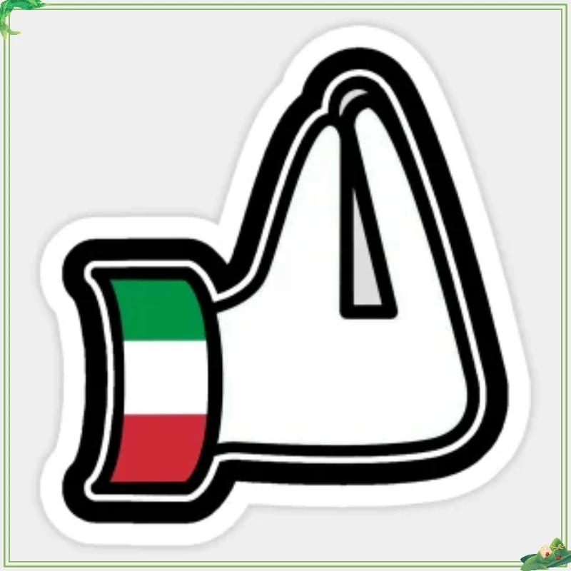 Gesto de mano italiano Italia Italia Italiano pegatinas para el hogar decoraciones divertidas decoración de la habitación fondo de ventana sala de estar 15CM PVC