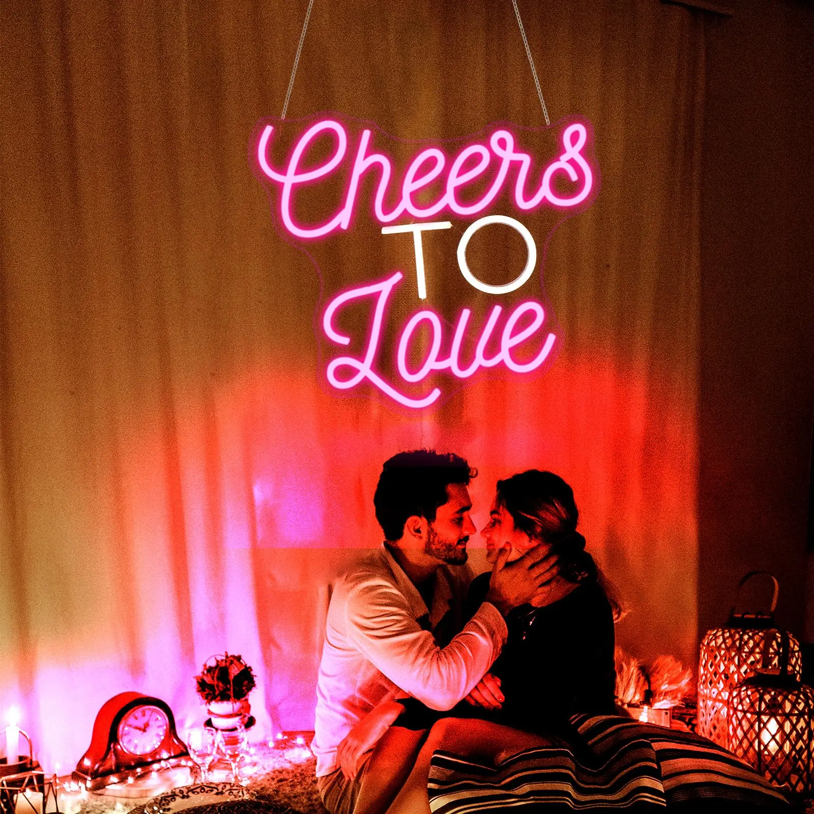 يهتف الحب علامة النيون LED تضيء علامات ديكور المنزل لغرفة النوم الأعمال نادي الحفلات الحانات متجر الديكور USB تعمل