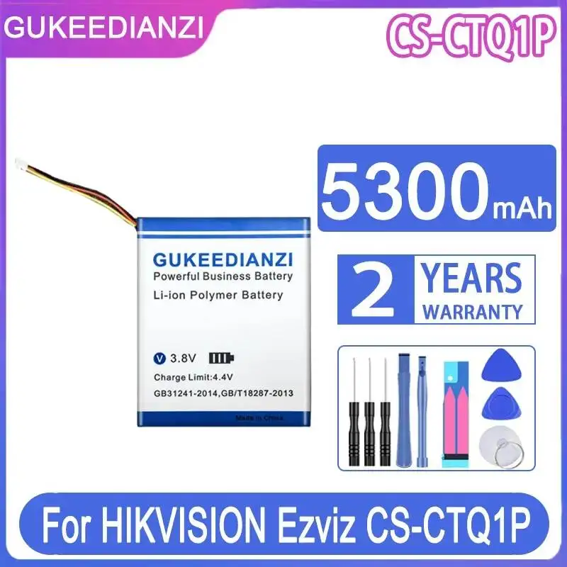 Batería de alta capacidad de 5300mah para cámara de vigilancia Hikvision Ezviz CS-CTQ1P