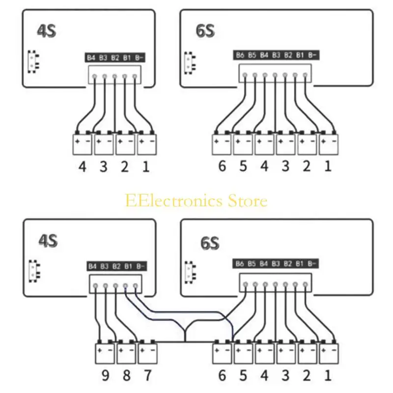 B03C Advanced 6A Active Equalizers Active Battery Equalizers Board, for 4S/6S/17S LiFePO4, Energy Transfer Up To 6A