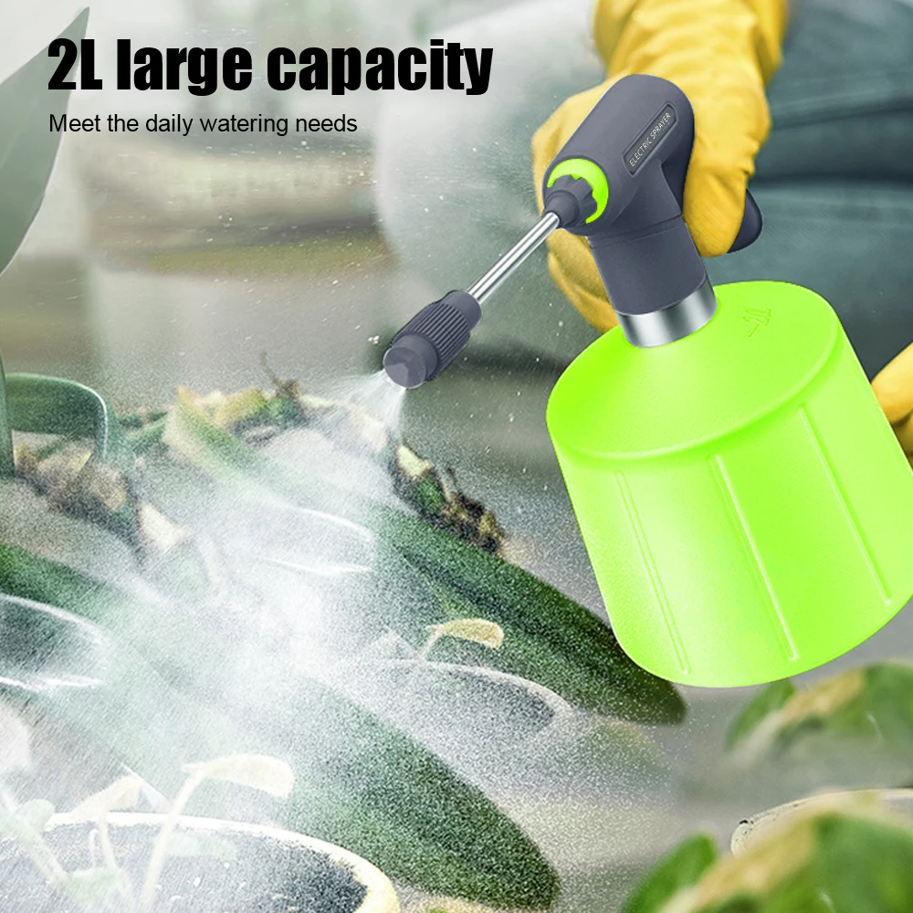 Water Sprayer Automatic Garden Watering Can Handheld Electric Plant Mist Spray Bottle Sterilization Car Wash Tool 2L