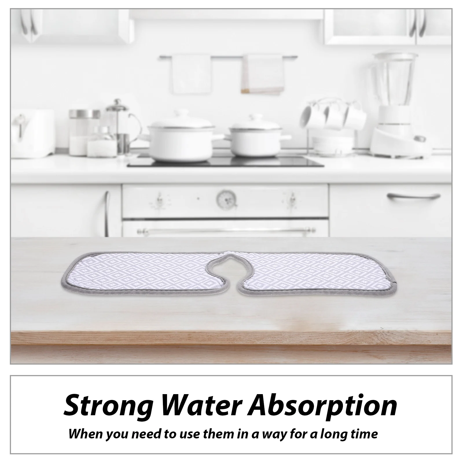 

L Size Washable Kitchen Sink Mat Faucet Drip Catcher Absorbent Drain Guard For Sink Countertop Bar Mats Home Supply