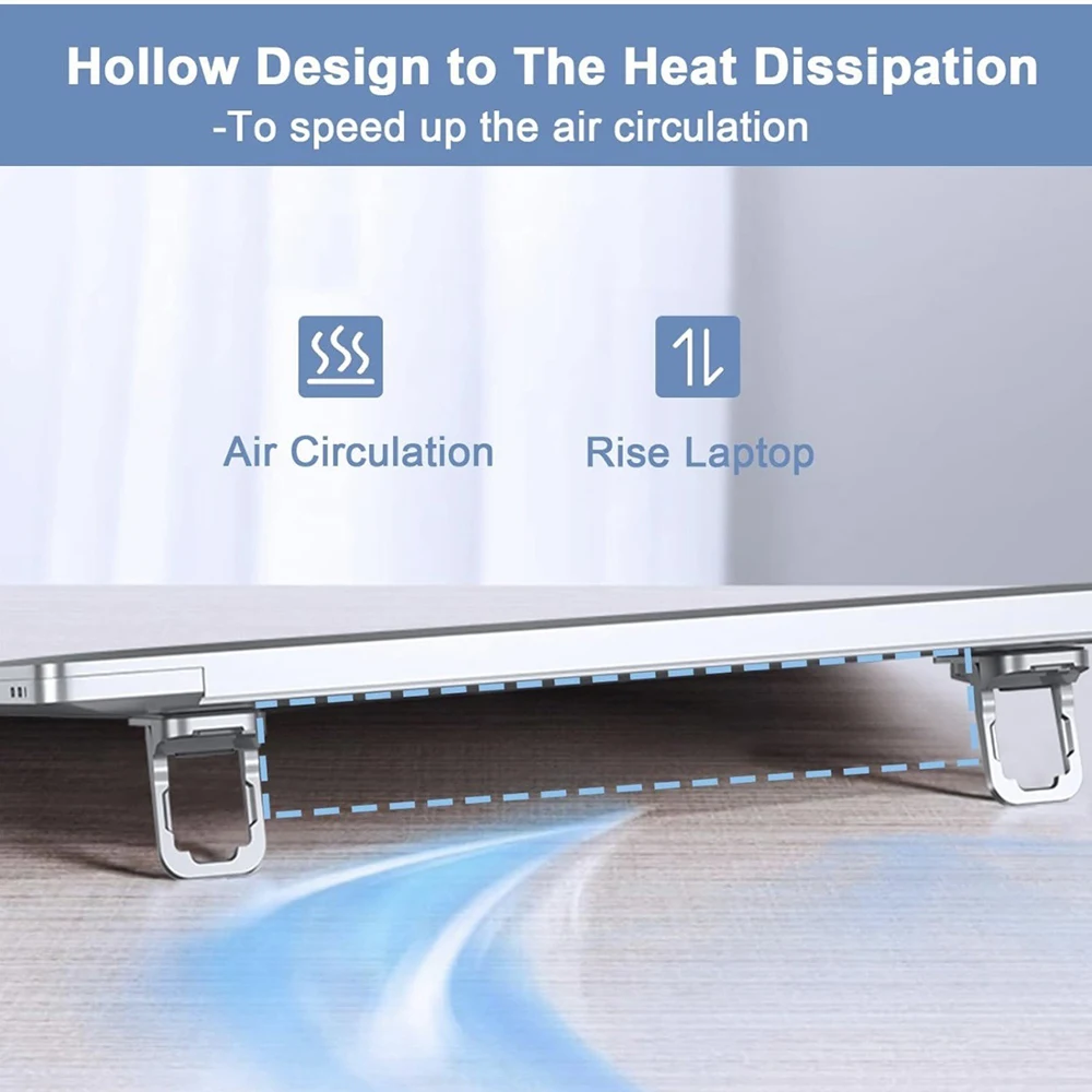 Mini Tragbare Beine Laptop Ständer Für Computer Tastatur Halter Laptop Steht Für Macbook Huawei Xiaomi Notebook Aluminium Unterstützung – Detail 2