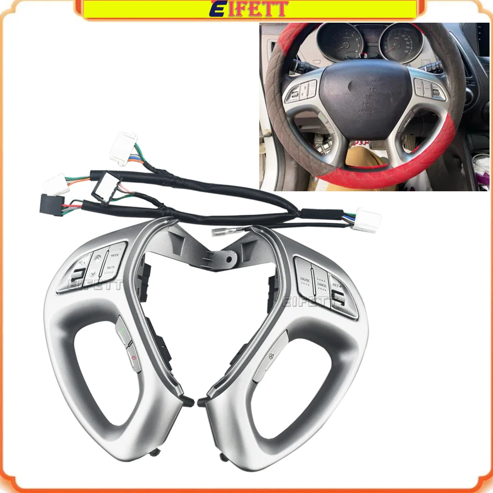 

New For Hyundai IX35 2010-2017 Tucson 2010-2014 Car Cruise Buttons Steering Wheel Audio Volume Music Cruise Buttons Backlight