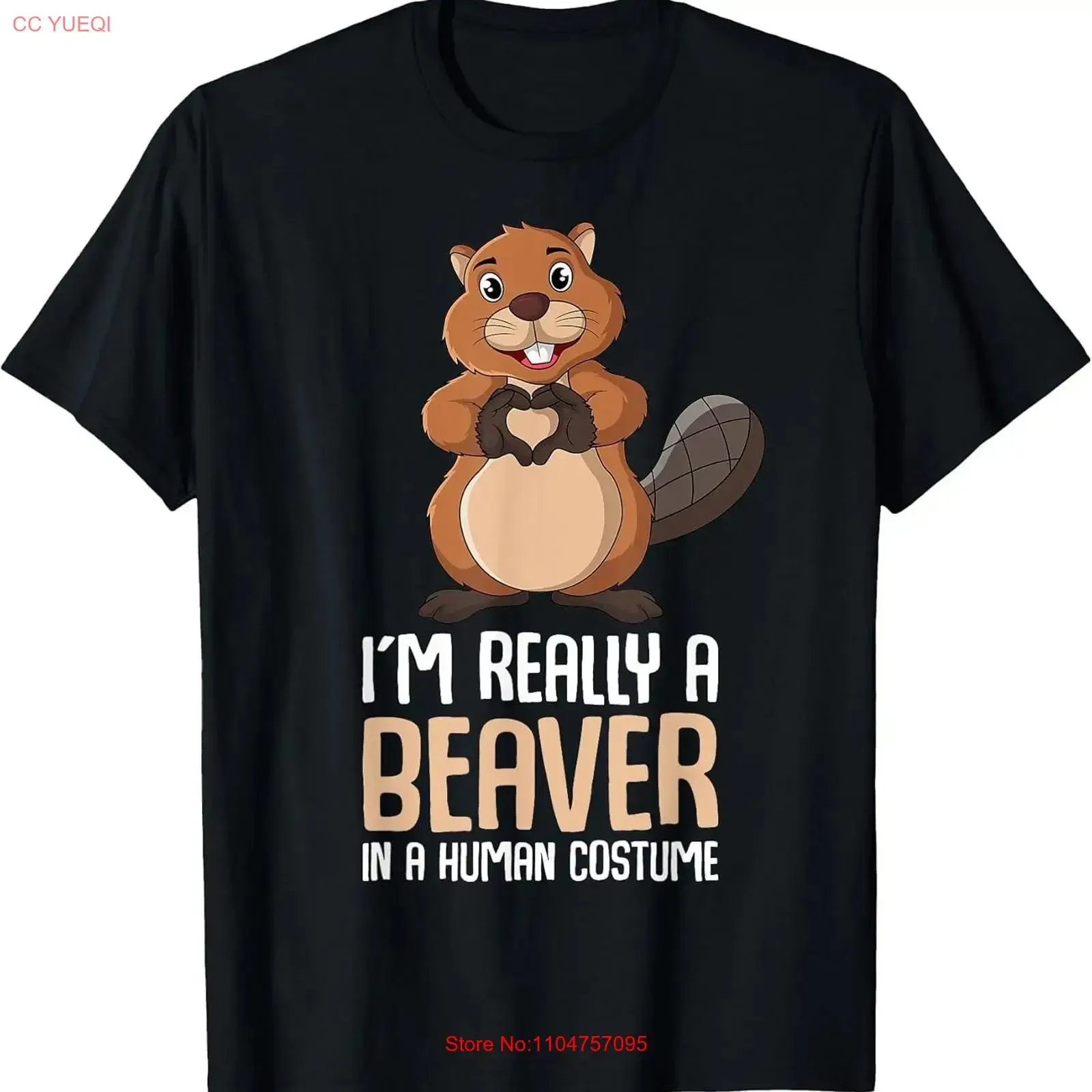 NEW Beaver Costume I'M Really A Kids Girl Women T Shirt Made In Usa vintage Washed designer clothes Stylish Slightly Soft