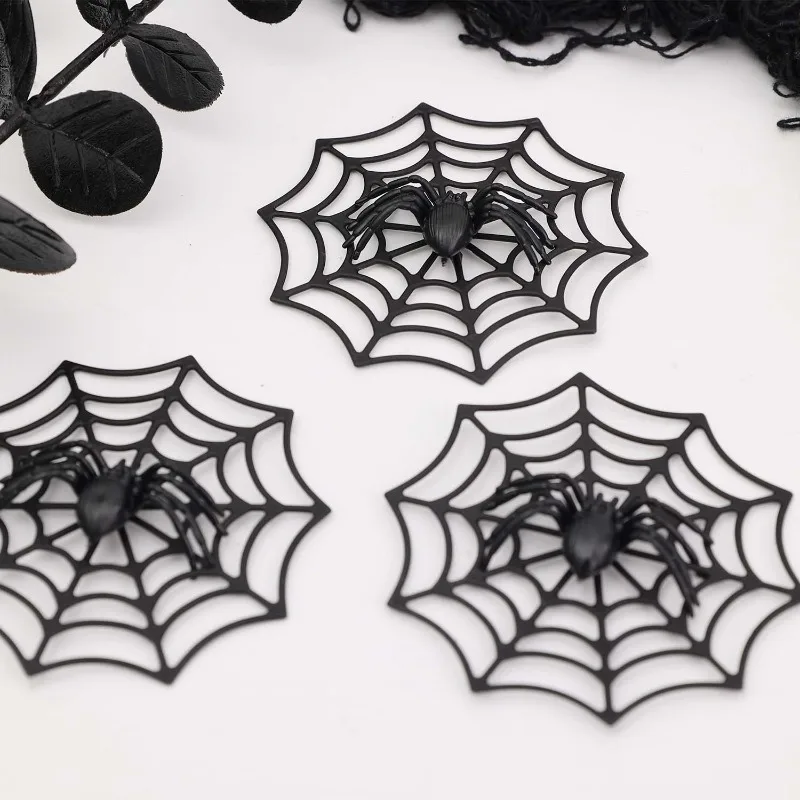 Halloween Black Spiders Mini Fake PE Spiders Horror Spider Web Simulated Insects Spooky Props Haunted House Halloween Decoration