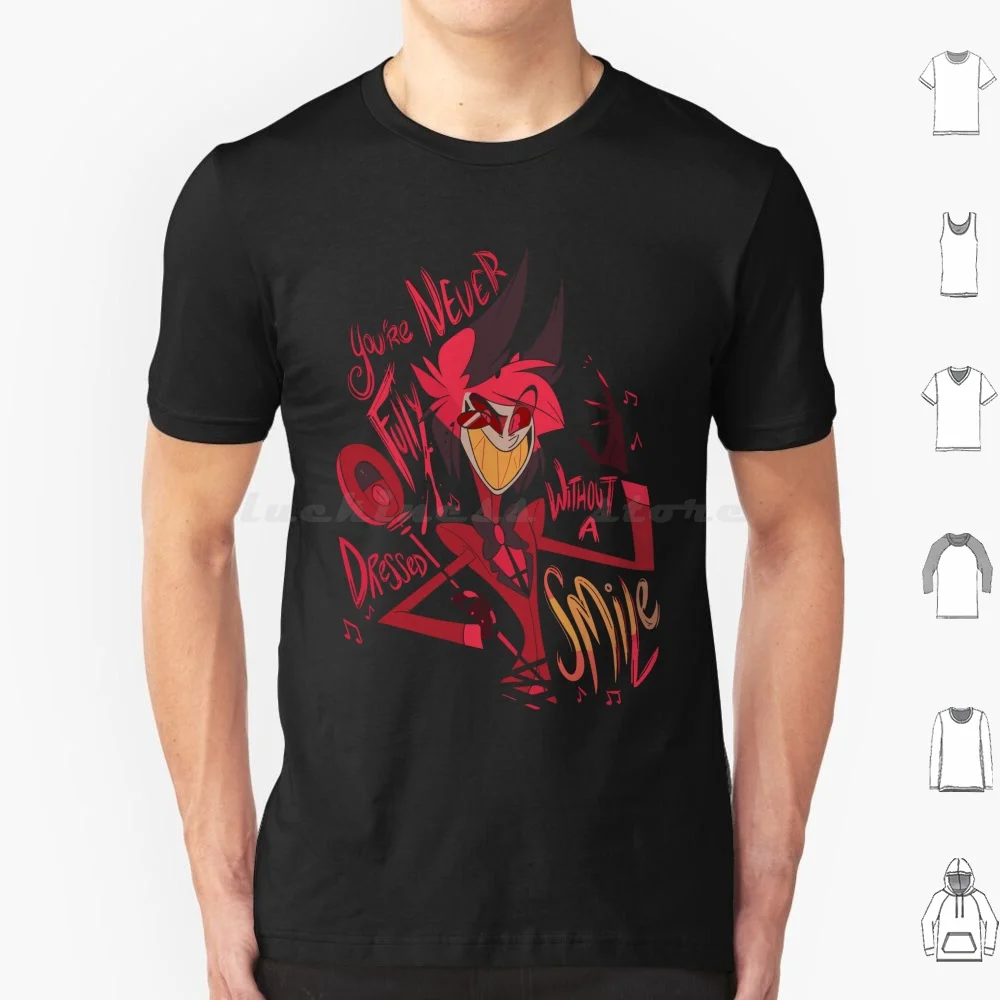 Alastor Smile T Shirt Cotton Men Women DIY Print Alastor Alastor Alastor Radio Demon Lucifer Husk Angel Dust Fat Nugget Vaggie