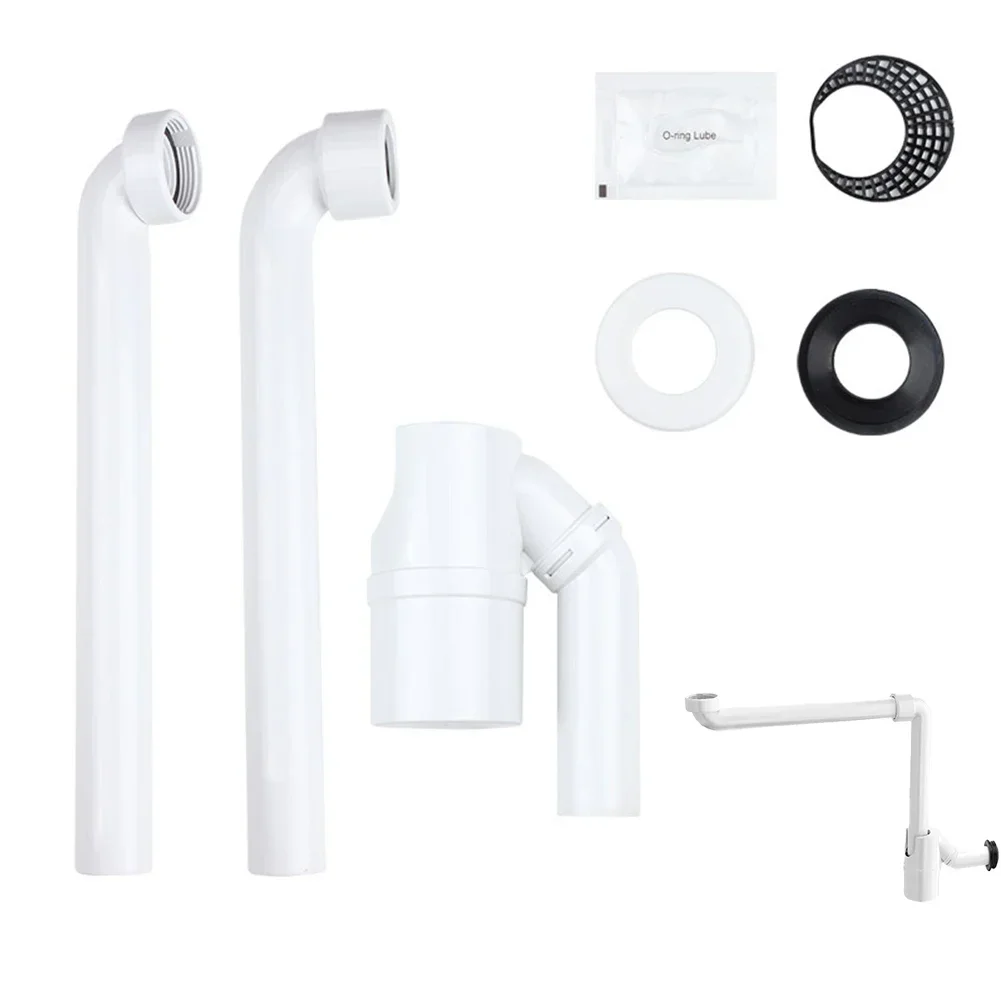 

Bathroom Organization Basin Drain Pipe G1-1 4 Connector 320mm Long Blocks Debris Easy Installation For Drainage