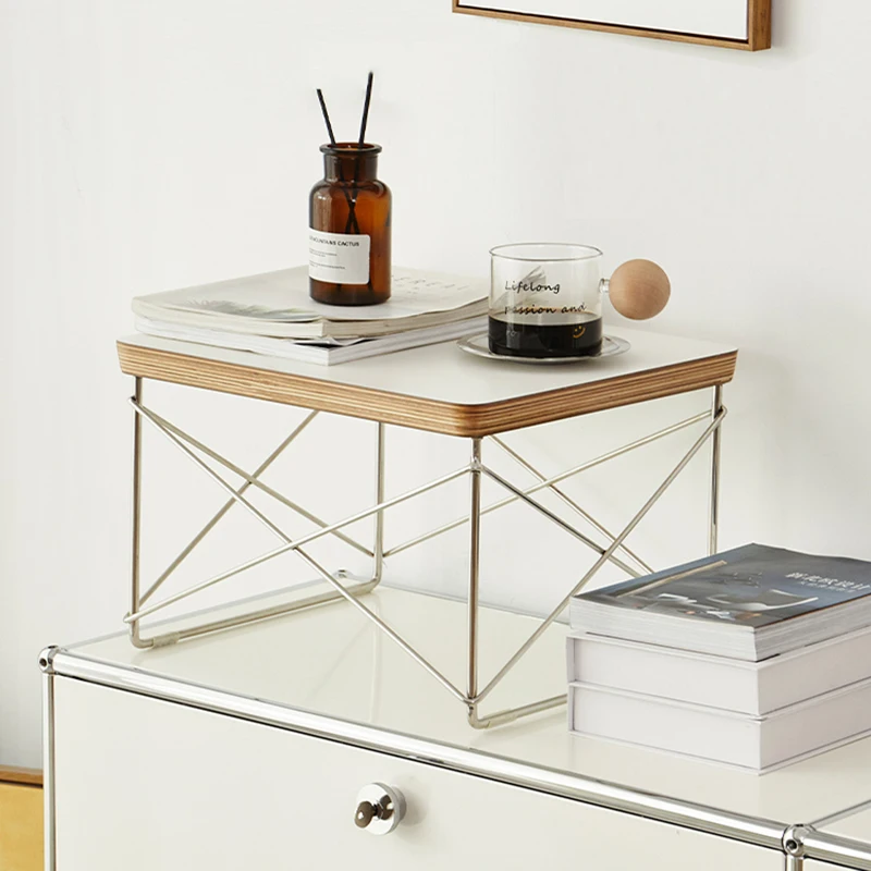 Mesa de centro única nórdica para cocina, mesita para café de sala de estar blanca, diseño de mesa para dormitorio, decoración de salón A490
