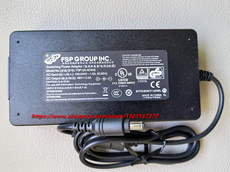 Original 48V 2.5A 120W FSP FSP120-AFA FSP120-AFAN2 AC Adapter Adaptor Charger For Hikvision Video Recorder POE DVR Power Supply