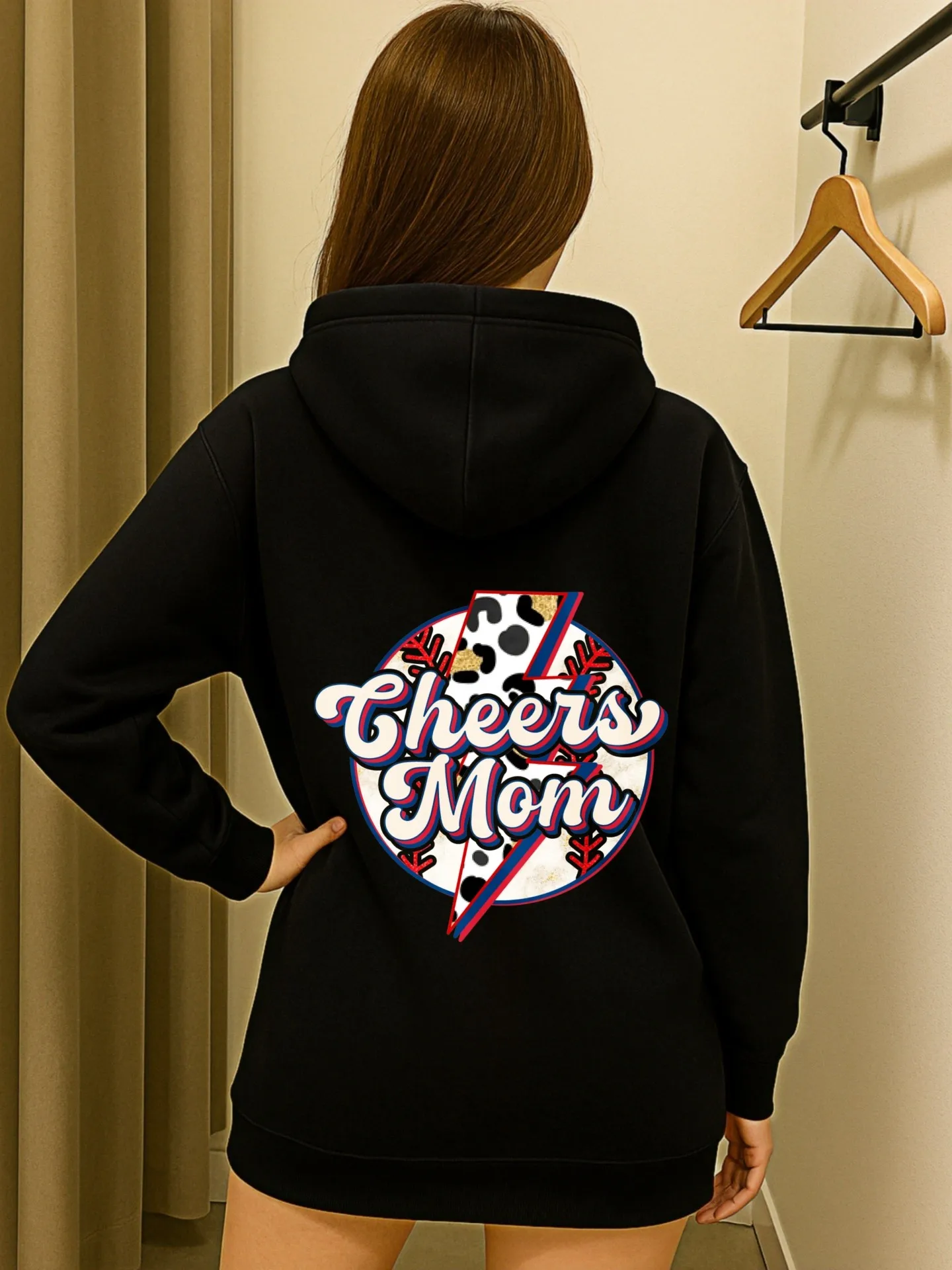 LA-print grafische hoodie, casual streetwear-stijl, letterprint, fleece gevoerd, casual dagelijks gebruik, voor heren