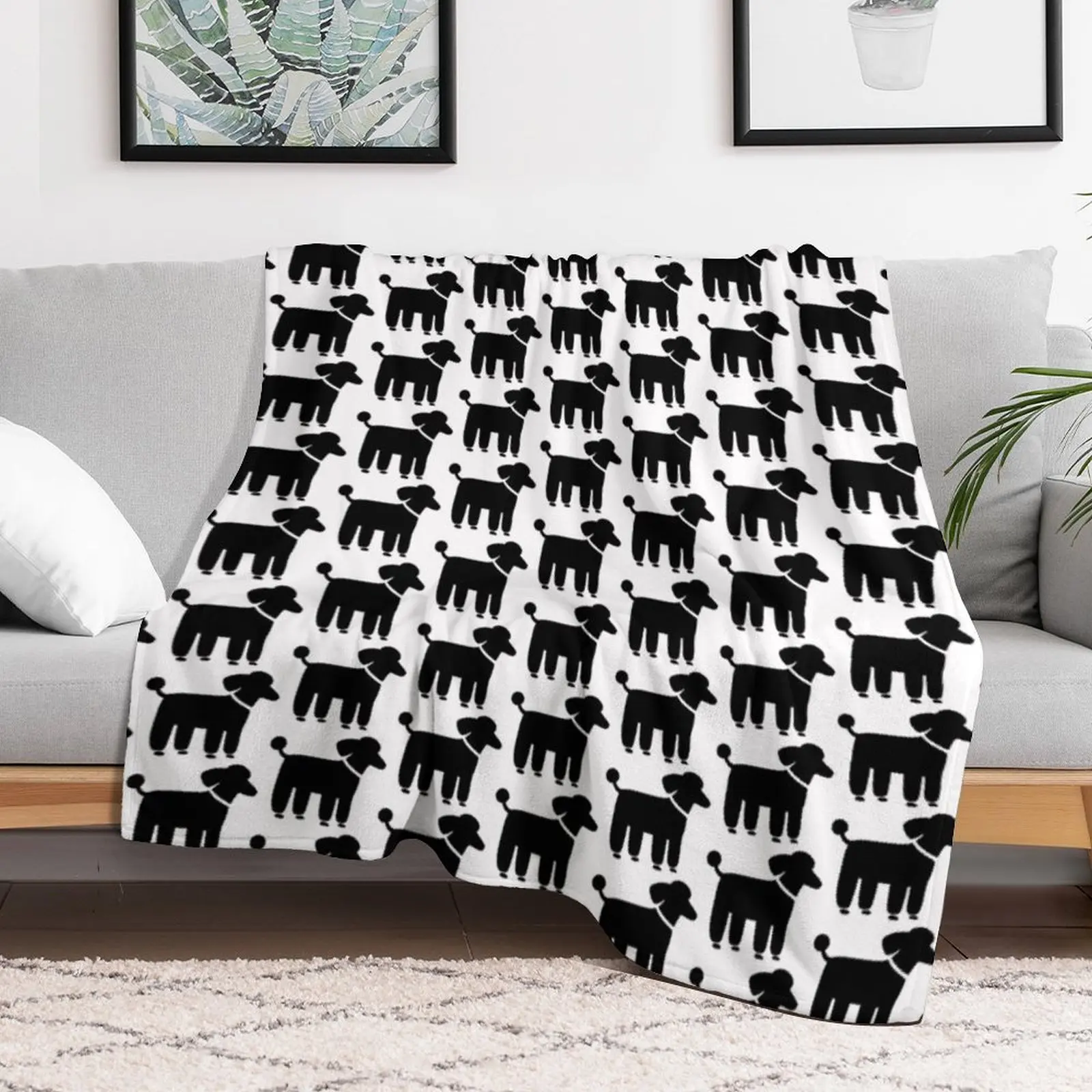 

Black Poodle(s) Throw Blanket warm for winter Soft Beds Loose for winter Blankets