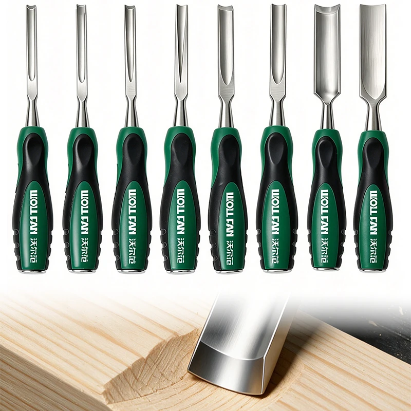 Wood Carving Gouge 6/12/18/24mm CR-V Steel Woodworking Chisel Semi-Circular Edge Sharp Blade Hand Chisels Carpenter DIY Tool