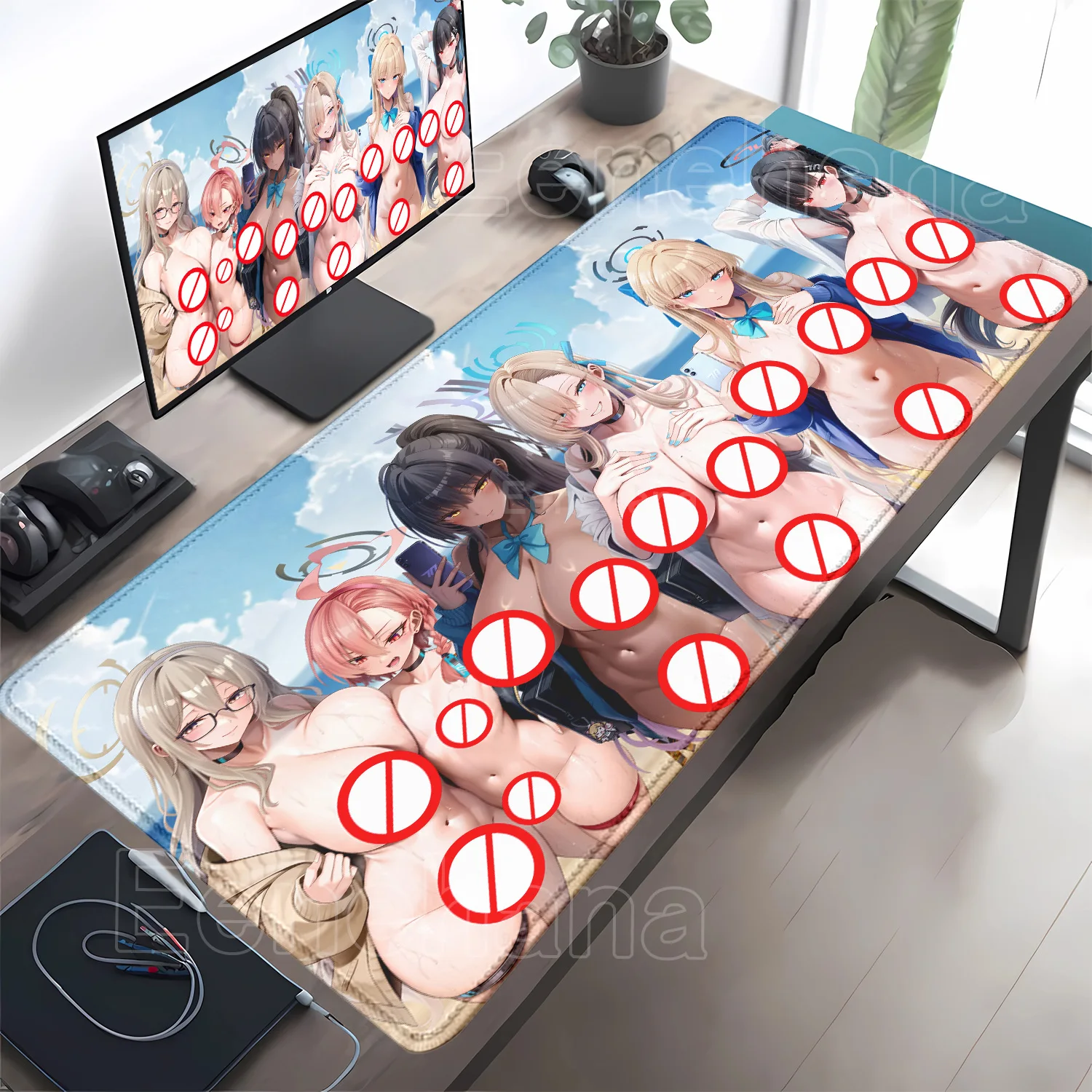 Alfombrilla de ratón juego archivo azul Anime chica sexy hentai R18 culo grande Gamer teclado de oficina alfombrilla de ratón Gaming HD impresión overlock alfombrilla de escritorio