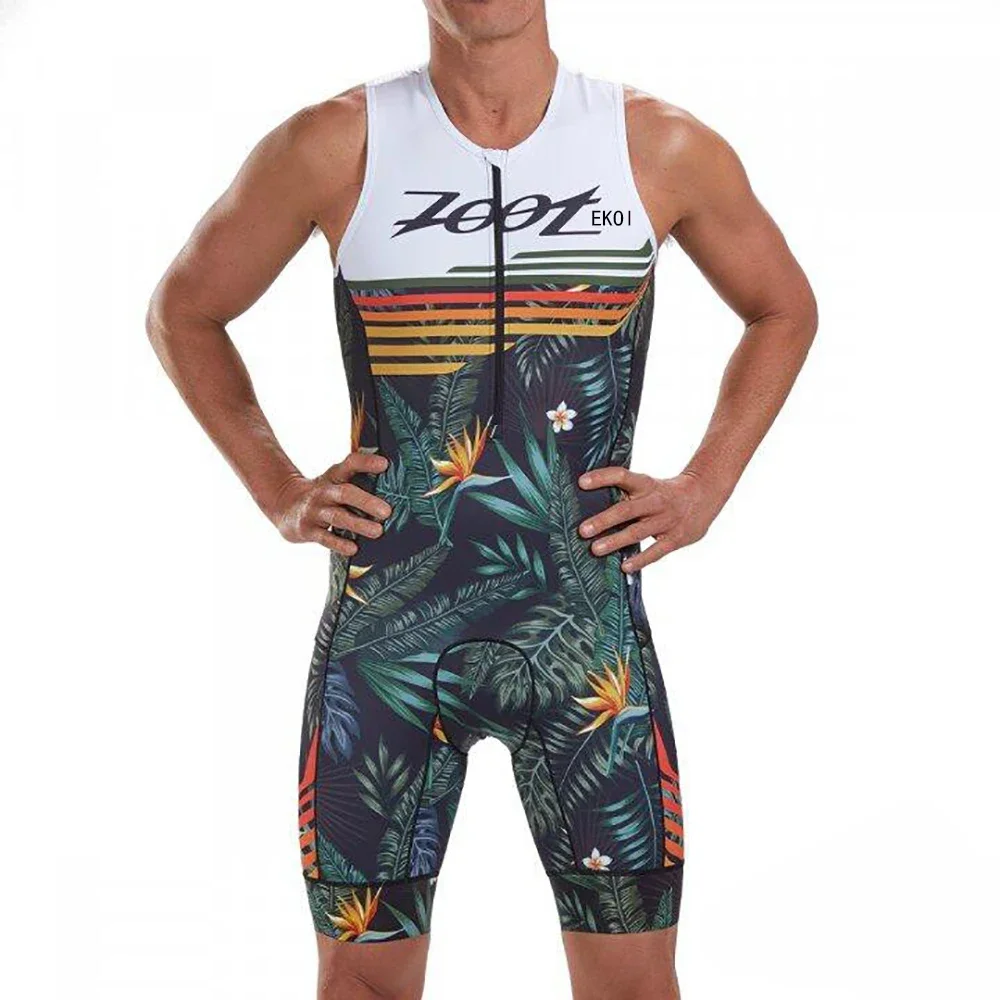 Zootekoi Triathlon Suit Mens Bodysuit Jersey Skinsuit Ciclismo Bicycle Splash Clothes Speed Knitted Sets Jumpsuit Culotte Hombre