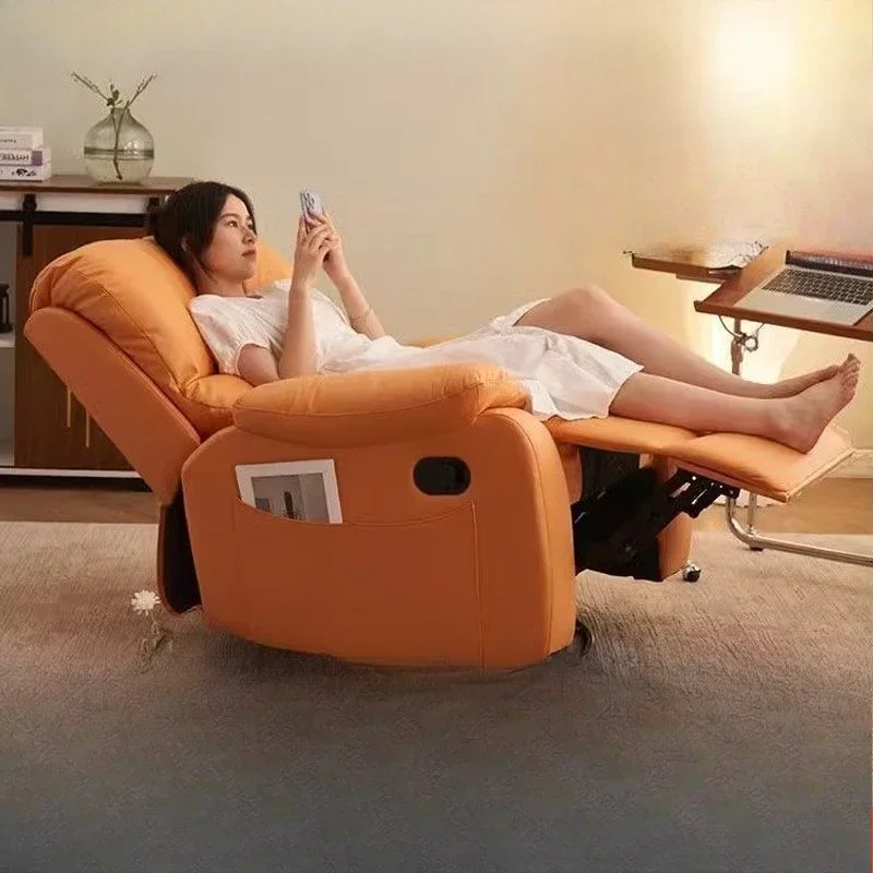 Première classe, multifonction, canapé, massage, cuir, salon, simple, électrique, paresseux, fauteuil à bascule, fauteuil inclinable pliant