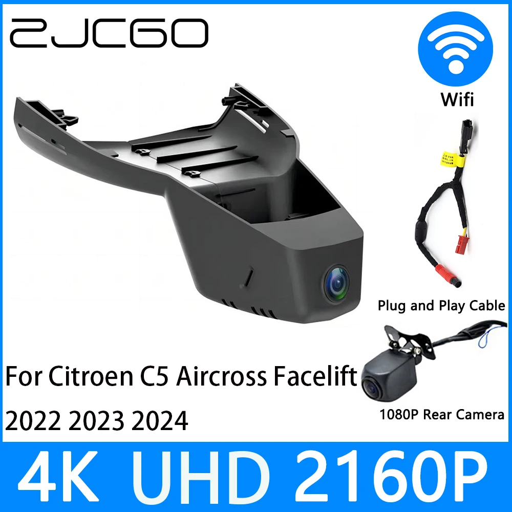 

ZJCGO Dash Cam 4K UHD 2160P Car Video Recorder DVR Night Vision Parking for Citroen C5 Aircross Facelift 2022 2023 2024