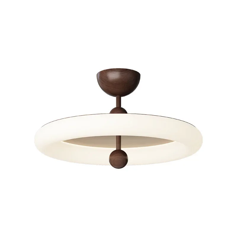 

Cream wind ceiling lamp, retro French feeling donut semi suction chandelier
