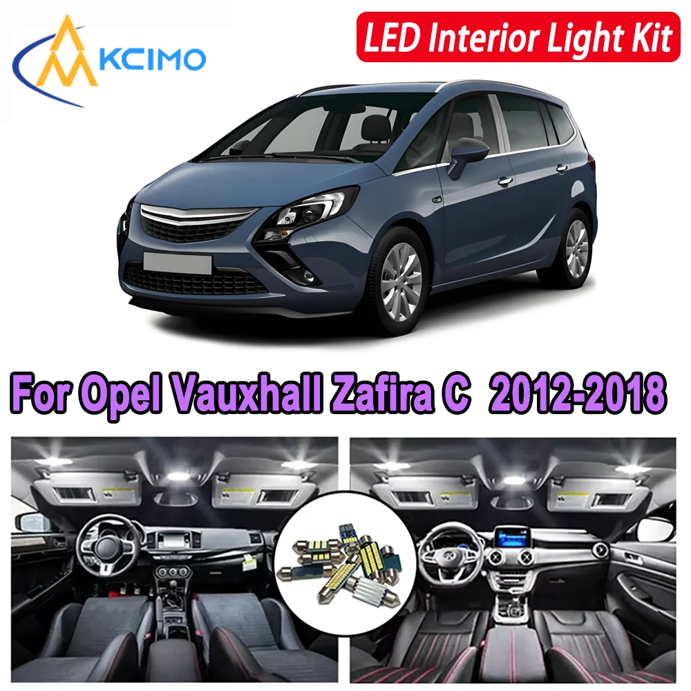 

Kcimo LED For Opel Vauxhall Zafira C(2012-2018) Premium Bright LED Interior Dome Map Trunk Light Kit Car Led Lamps Car LED Light