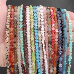 Natural Star Shape Stone Beads 6mm Gems Agates Jaspers Star Loose Beads For Jewelry Necklace Making Bracelet DIY Charms Earrings
