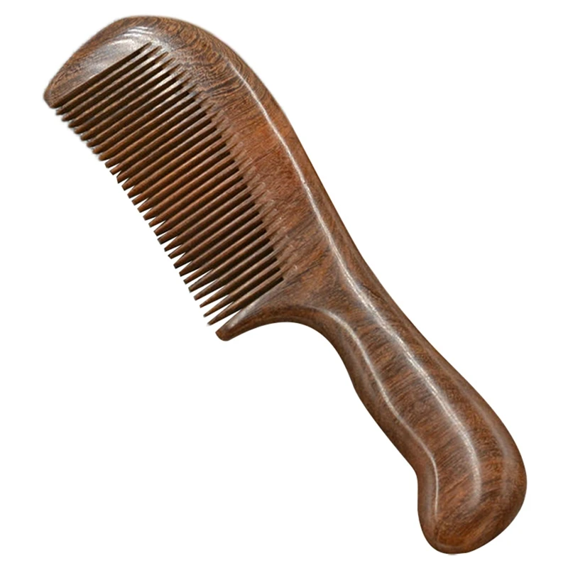 Sandalwood Wide Tooth Comb Curly Hair Portable Coarse Tooth Wooden Comb Hair Massage Tool Fine