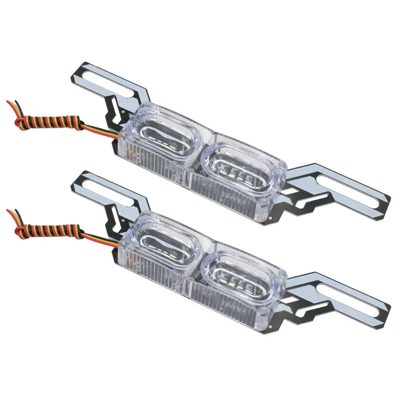Lampu Stop rem LED motor Universal, lampu plat nomor berkedip RGB warna-warni untuk lampu sein peringatan belakang