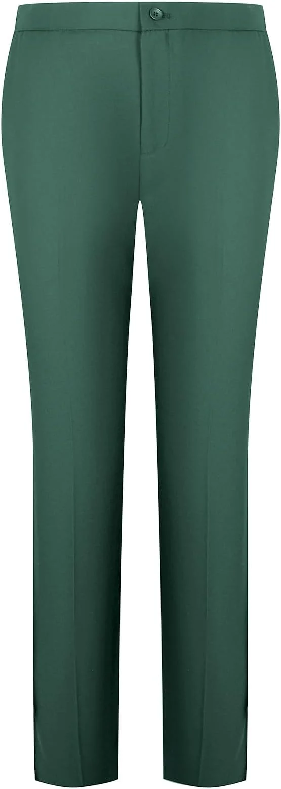 Tesco Traje de 2 piezas personalizado para mujer, conjunto de chaqueta y pantalones con 2 botones para trabajo de negocios y oficina