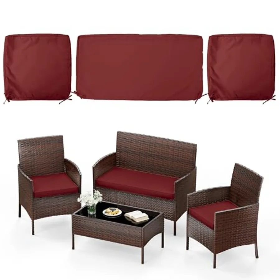 

Комплект из 3 сменных подушек для уличной мебели, подходит для 4 предметов плетеной мебели из ротанга, для террасы, для гостей, для дивана и кресла, 36