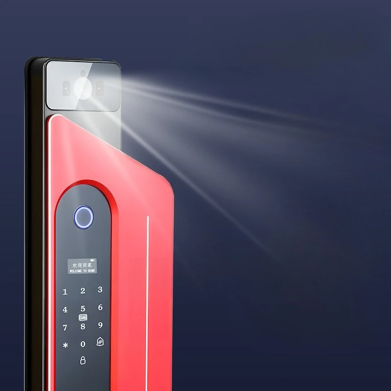 3D Facial Recognition Smart Lock 4.5 Inch Sentry Visual Cat Eye Screen Fingerprint Password IC Card APP Remote Control Door Lock