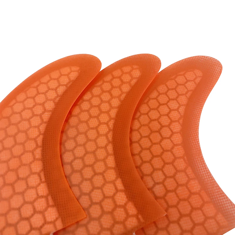 3-Piece Set UPSURF FCS G7 Large Size Surfboard Fins - Multicolor Honeycomb Fiberglass Fins for Surfboard Accessories